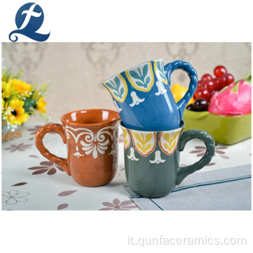 Tazza da caffè in ceramica stampata personalizzata di vendita calda